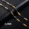 2.5mm Gold Black