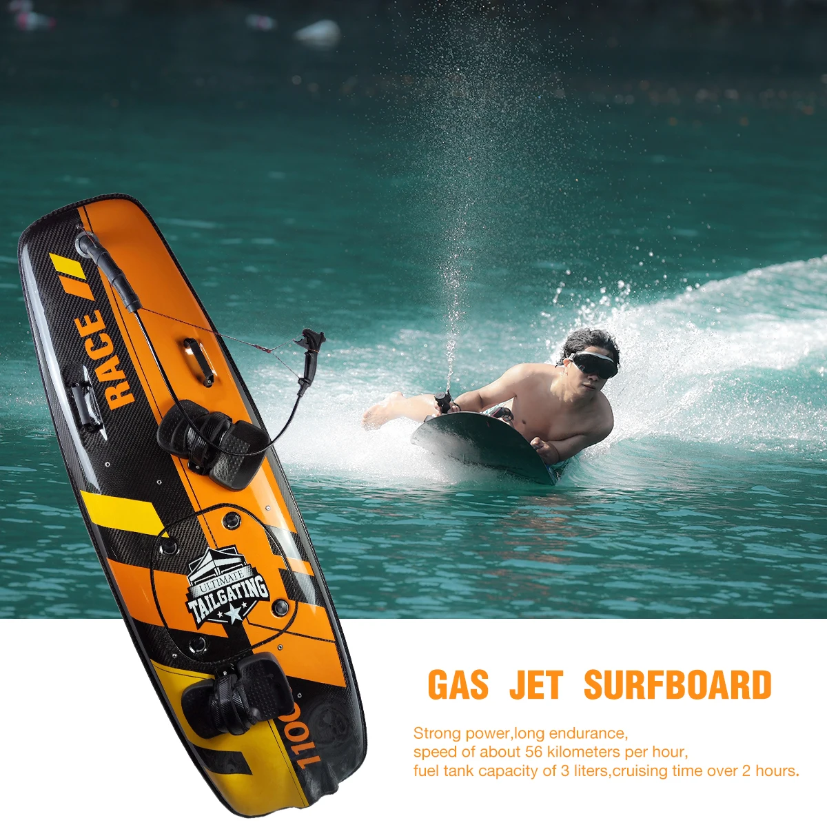 Petrol Engine Powered Motor JetBoard Jet Full Carbon Fiber Jetsurfing Surfboard Body Micro-Wave Lake Fly Dynamic Ski Surf Board