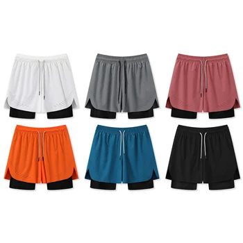 Factory stock sports shorts Breathable quick drying men's and women's loose yoga training clothes running pocket shorts