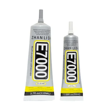 Zhanlida E7000 Clear Contact Adhesive With Precision Applicator Tip 110ml 50ml E7000 Glue Adhesive for Fabric Wedding Dress
