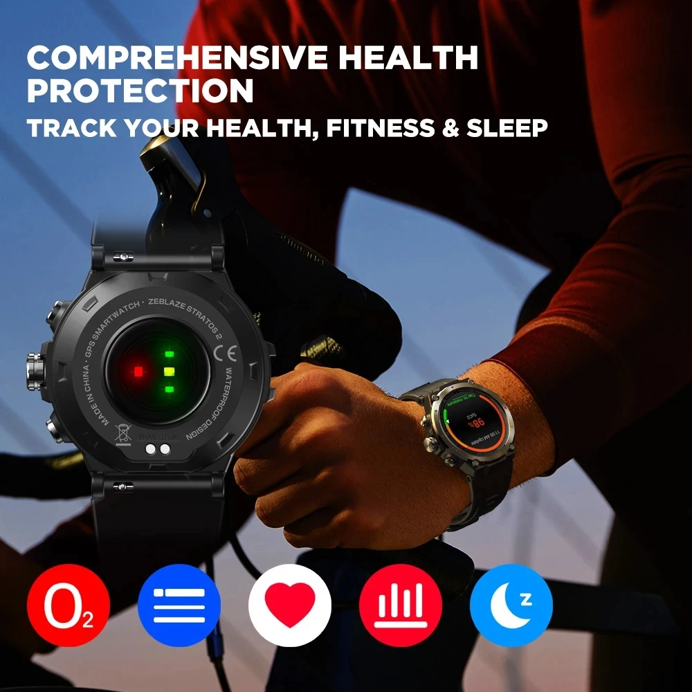 El nuevo 2022] Zeblaze Stratos GPS Reloj inteligente Pantalla