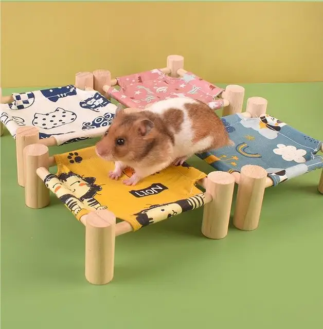 Small Animal Floral Print Breathable Bed Pet Hammock Dwarf Hamster Gerbil Mouse House Nest