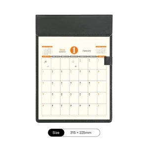 2026 Customize OEM Custom 100% PU Wood Base Printed Calendar Foil Stamping on Artwork Paper Material