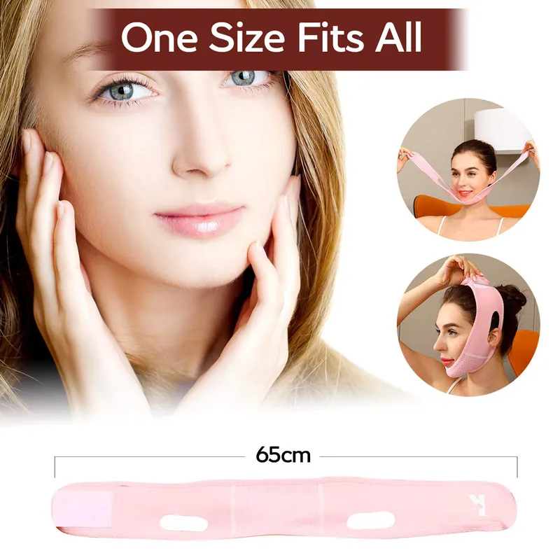 Reusable Double Chin Slimming Device V-Line Face Lifting Belt with Massager Chin up Strap for Slimming