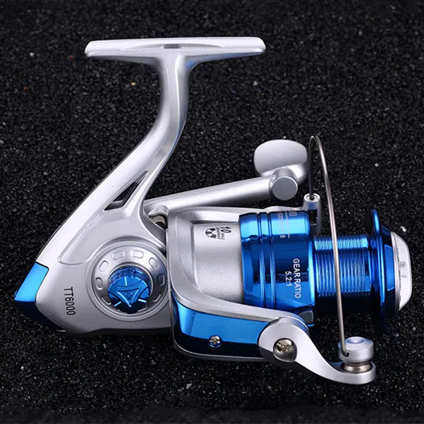 New Product 5.2:1 10BB Nylon Body Spinning Fishing Reel TT2000-7000 Series Saltwater Blue Fishing Wheel New Product 5.2:1 10BB Nylon Body Spinning Fishing Reel TT2000-7000 Series Saltwater Blue Fishing Wheel