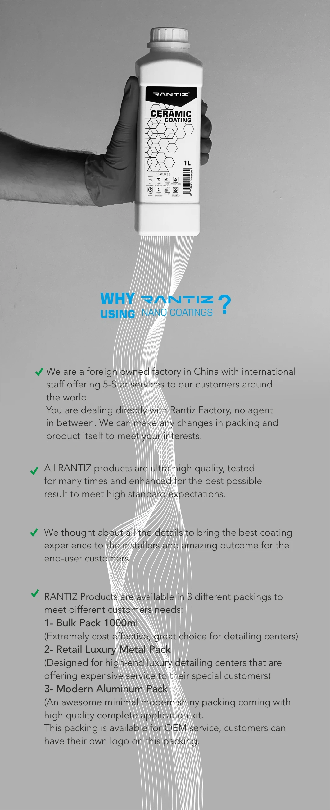 Nano Ceramic Coating 14h,1liter,Enough For 33 Cars,Super Hydrophobic