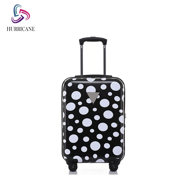 hard shell polka dot luggage