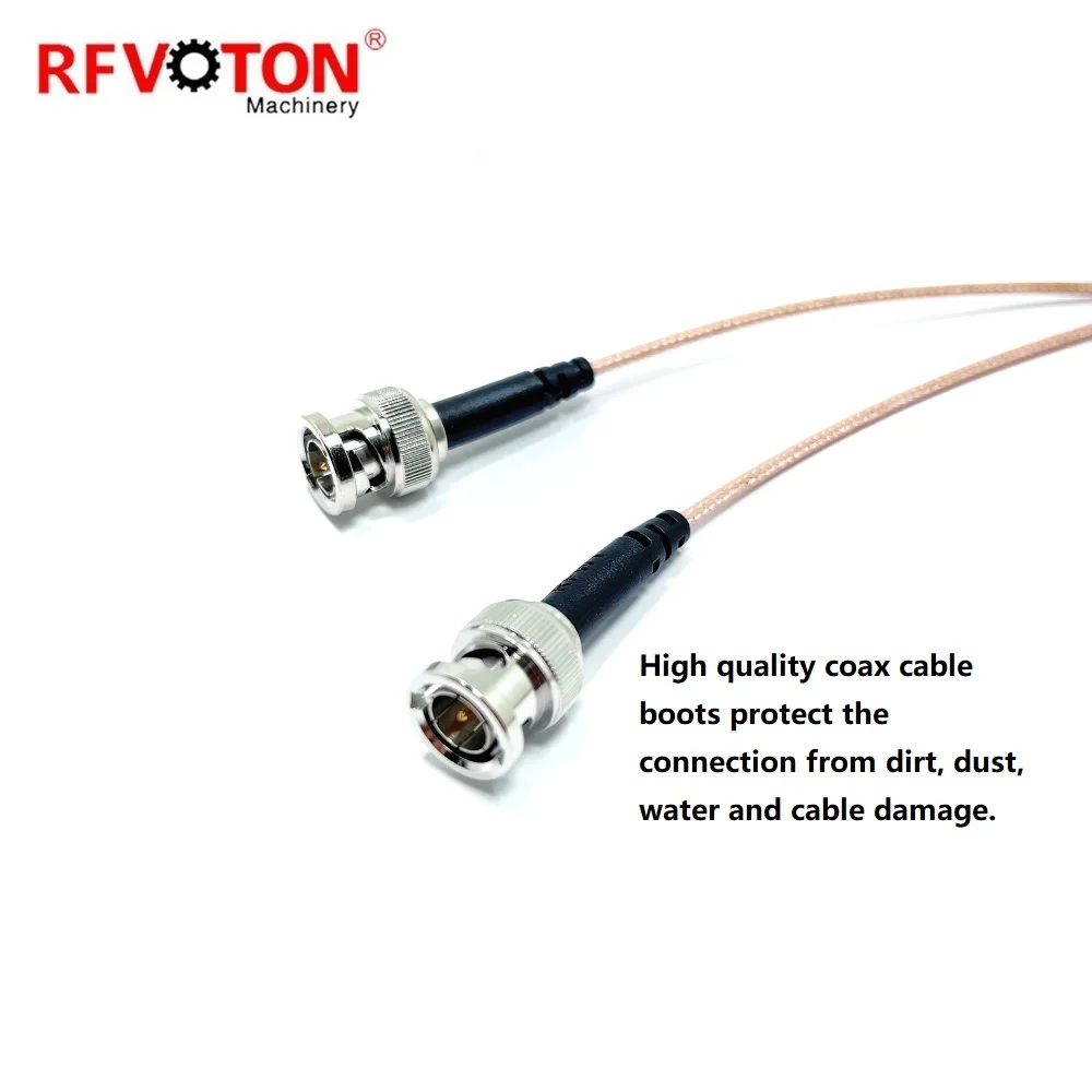 Booted cable for BNC SMA UHF RG316 RG174 RG58 LMR195 LMR200 RG179 LMR240 LMR400 RG402 coaxial Cable manufacture