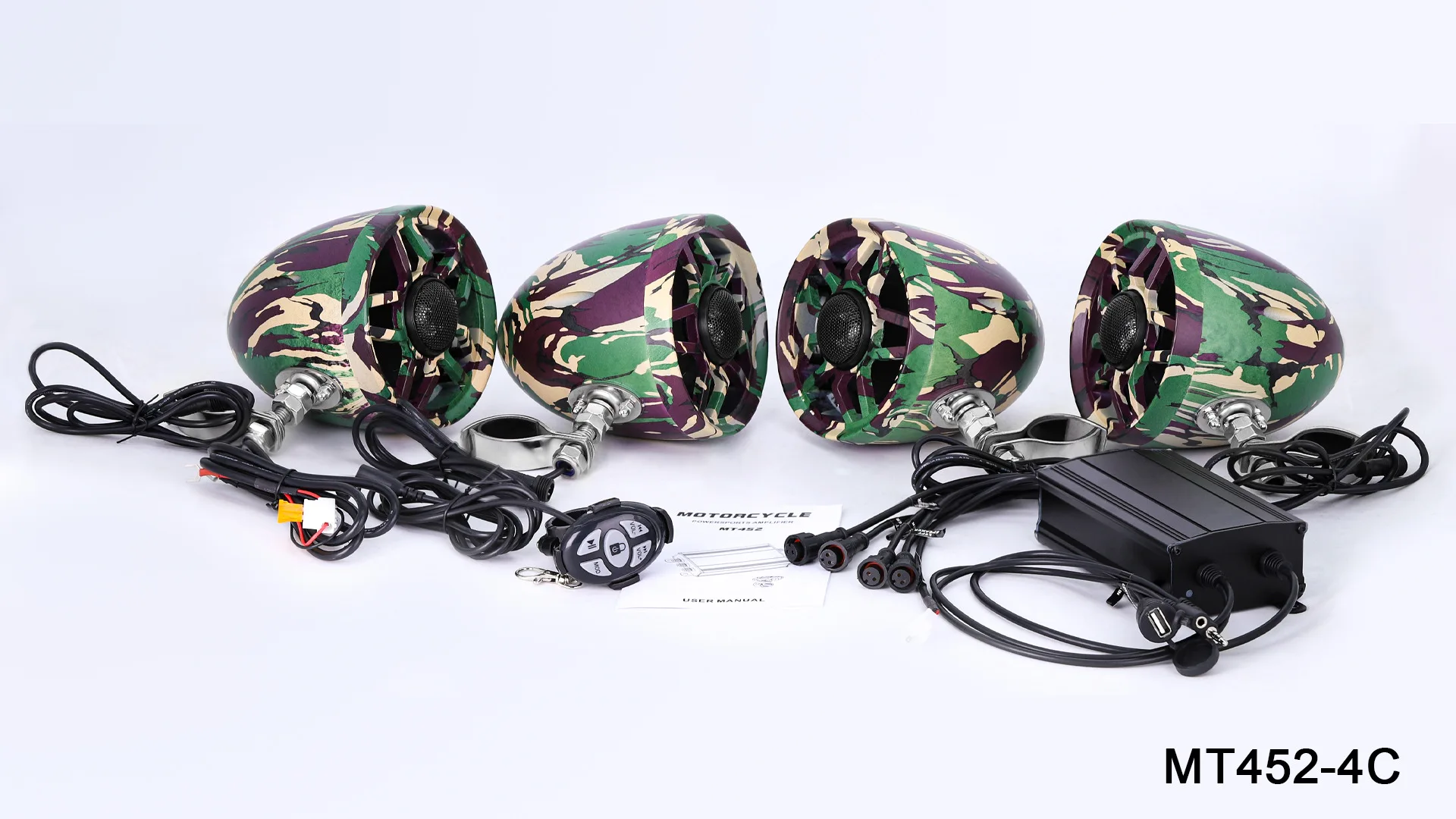 Atv/utv/motorcycle Modified Audio 4-Inch Waterproof Bluetooth