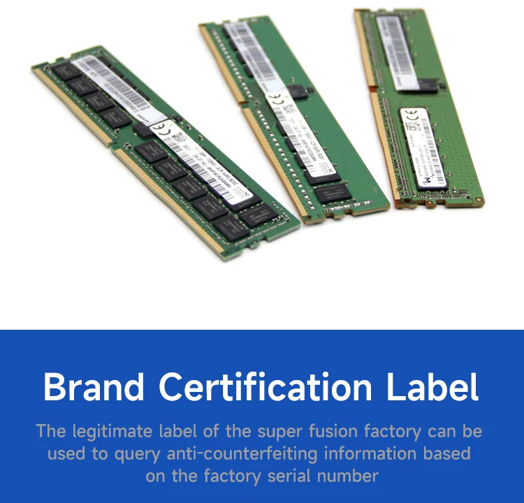 XFusion Fusion Server  DDR4 RDIMM 16GB 32G 64GB -288pin-0.625ns-3200000KHz-1.2V-ECC-2 Rank Server Ram Memory details