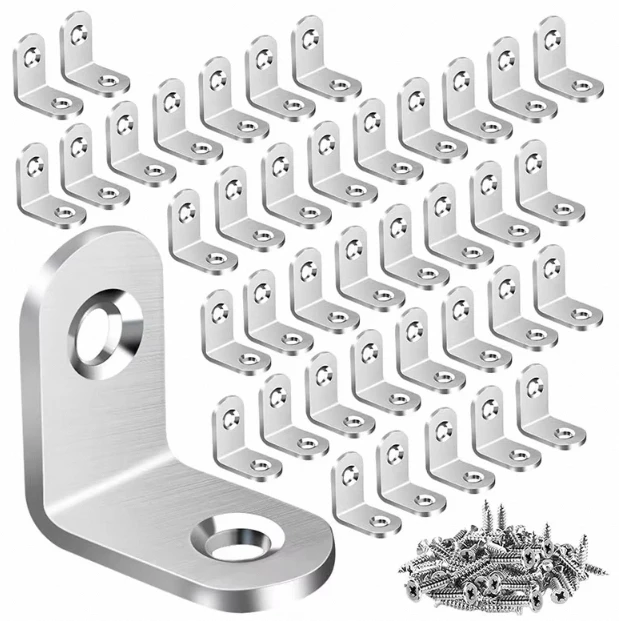 OEM Stainless Steel Corner Brace Reinforced Shelf Brackets for Wooden Furniture Machine Use