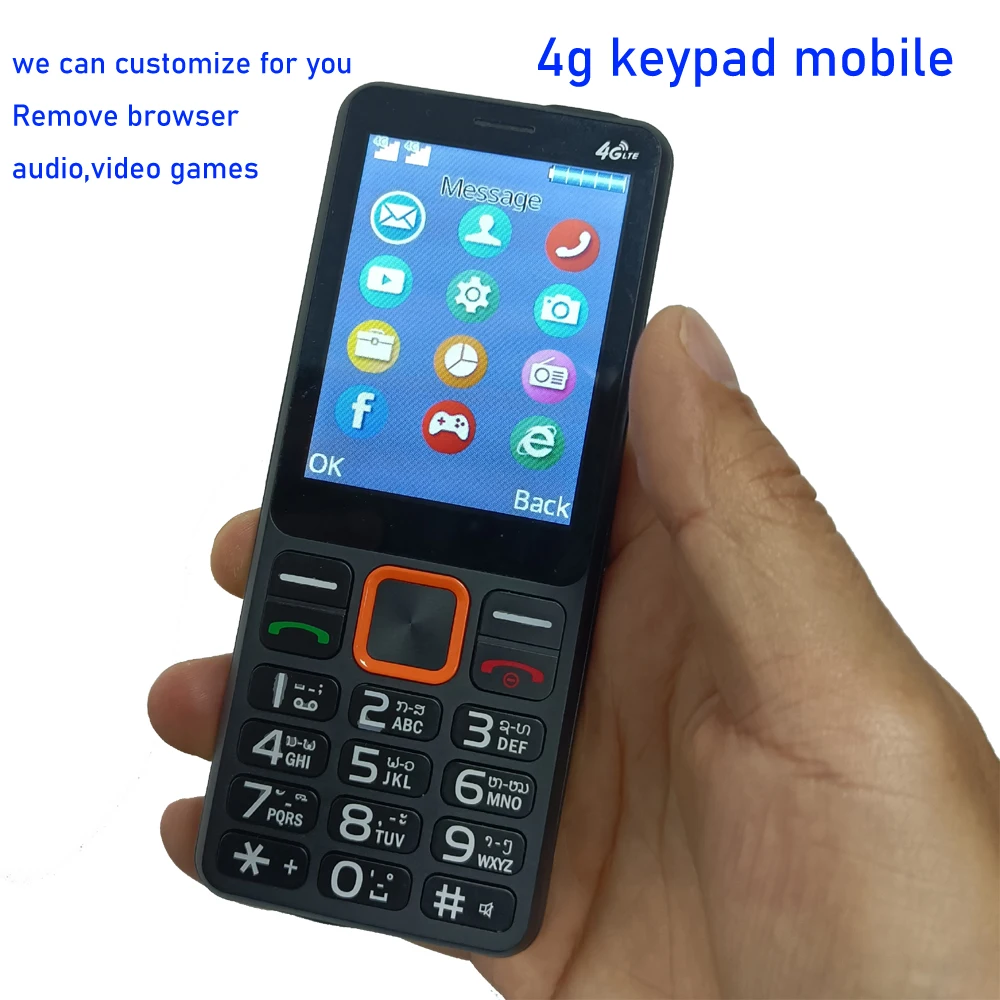 Custom Inch 4G LTE Big Button Bar Mobile Phones OEM ODM