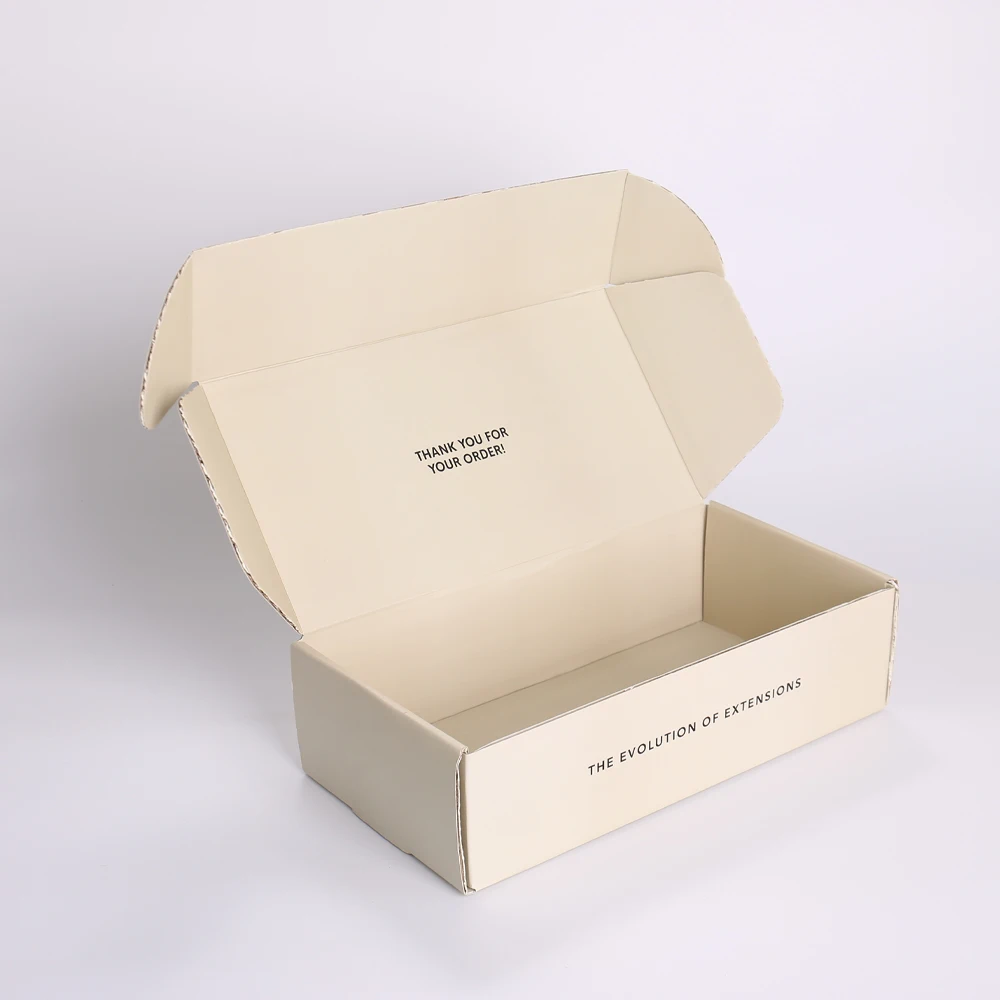 product custom shipping mailer corrugated paper box for clothing  shoes hot stamping print logo folding paper package box-3