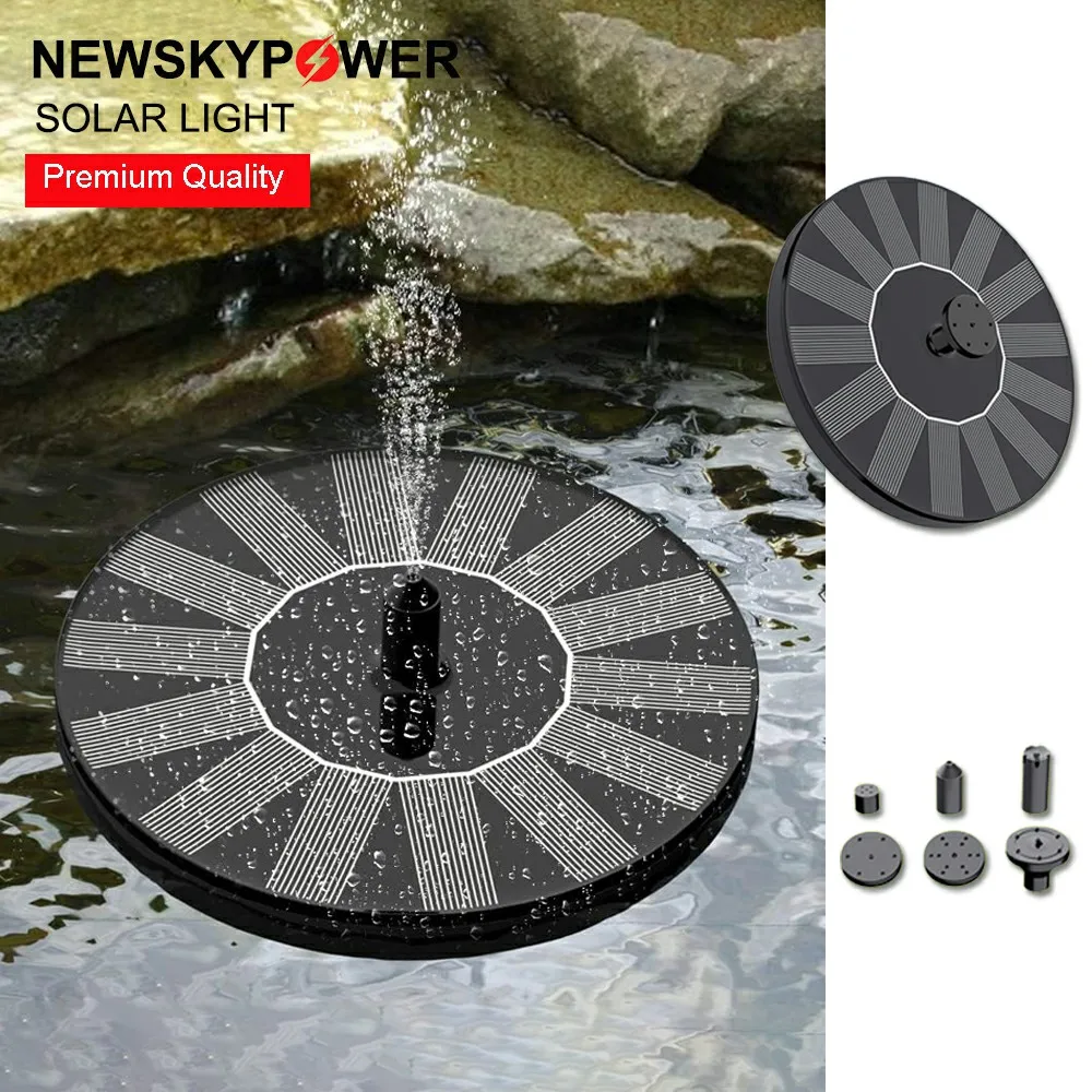 Portable Mini Solar Water Fountain Pool Pond Waterfall Floating Garden Decoration Outdoor Bird Bath Solar Powered Fountain Pump