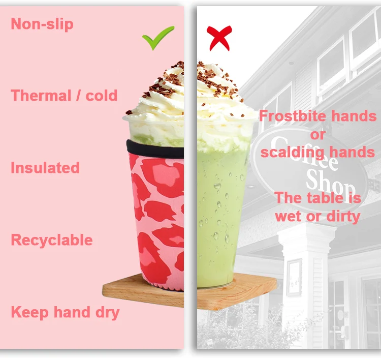 Customized Cup Sleeve Neoprene Cup Holder Coffee Cup Coozies factory