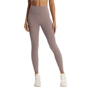 Women's Professional High Waist Fitness Yoga Pants Quick-Drying Running Outer Wearing Hip-Lifting Abdominal-Tucked Design Solid