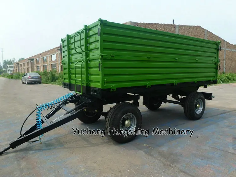 Agricultural 5 Ton Hydraulic Single Axle Dump Tipper Trailer Farm ...