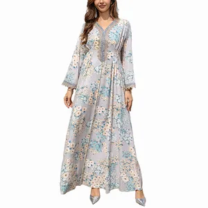 Custom Middle East new collar flower sequined skirt light luxury celebrity party dress skirt Muslim factory