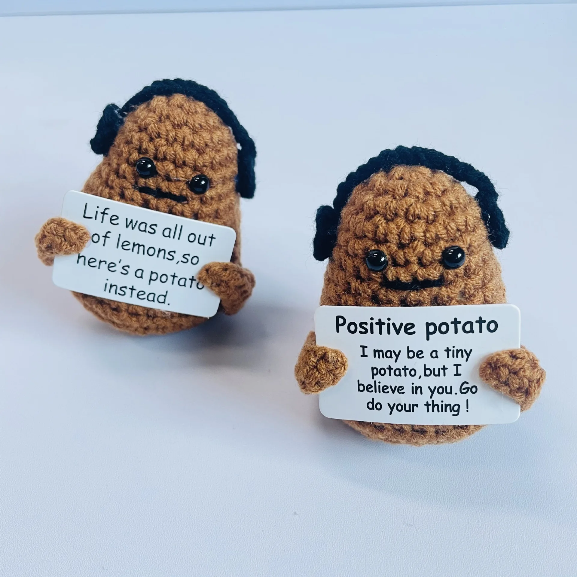 Petite Poupée Tulipe Tricotée - Câlin De Poche Avec Message Positif, Cadeau De Remerciement Personnalisé Pour Amis Et Collègues
