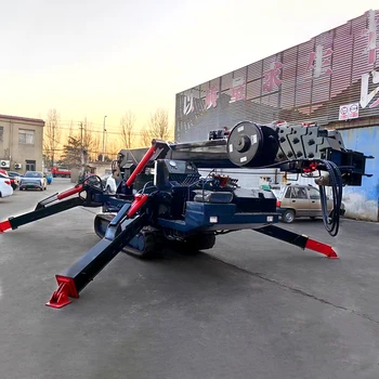 2 ton 3 ton 5 ton 8 ton spider crane china unique remote control mobile hydraulic small crawler telescopic boom spider crane