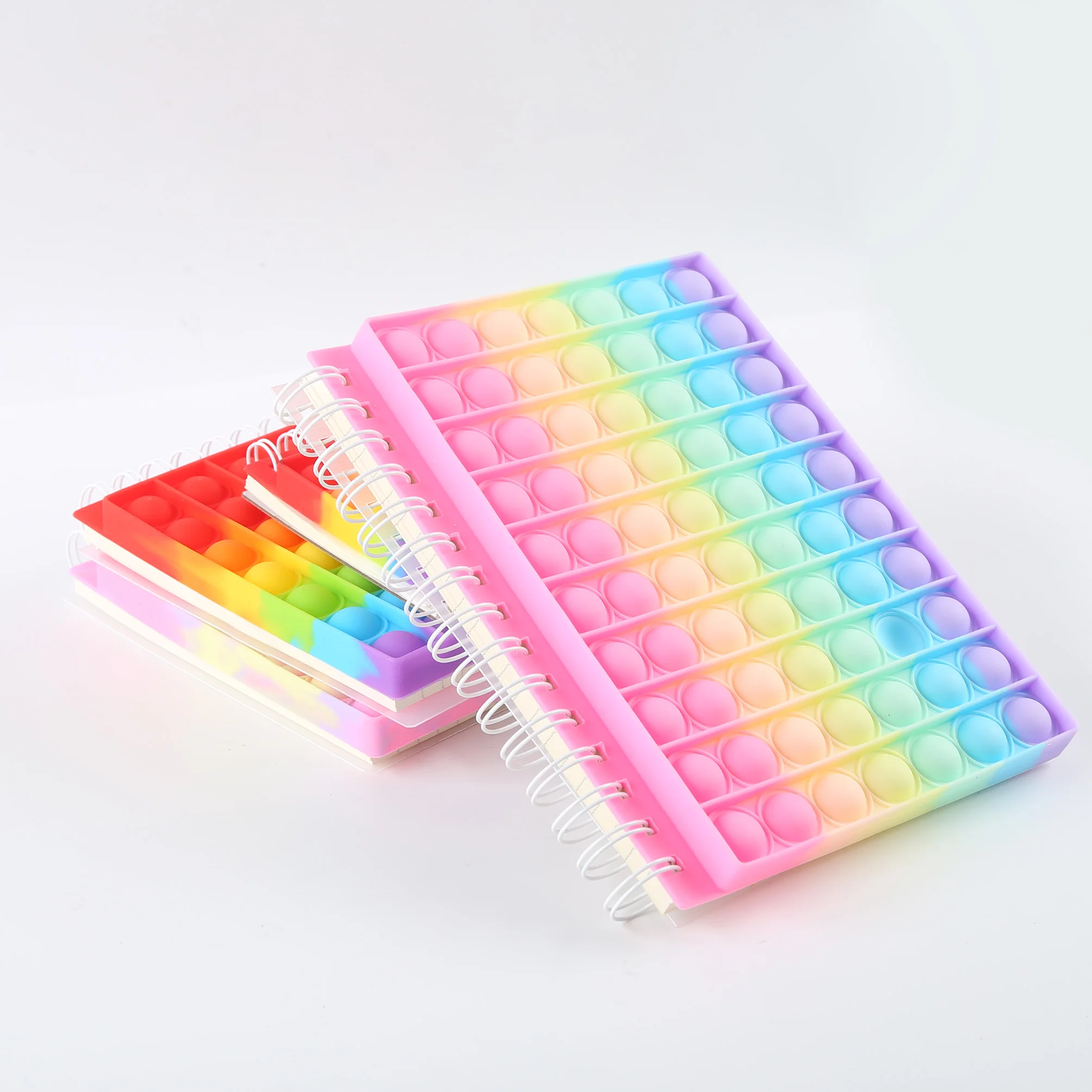 TTX 2022 модный дизайн персонализированный логотип на заказ силиконовый чехол с пузырьками для снятия стресса блокнот спиральный поп