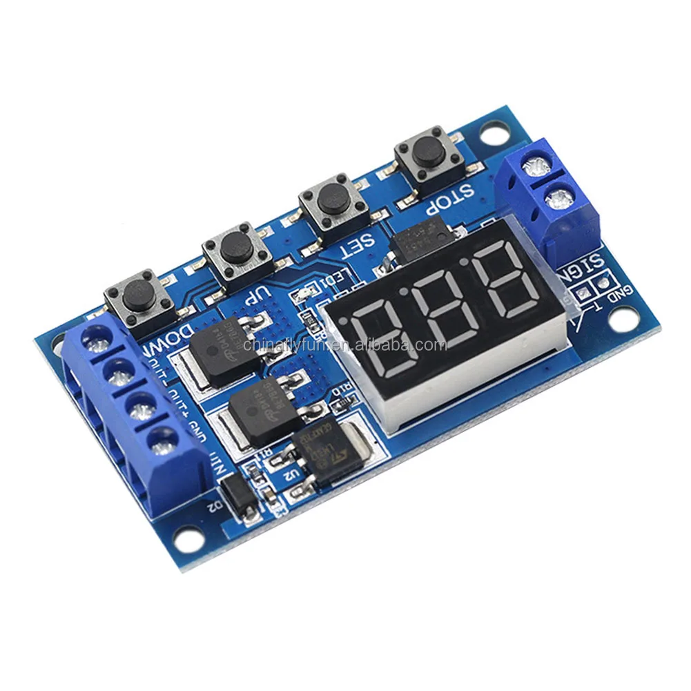 Hcw-m135 Dual Mos Led Digital Time Delay Relay Trigger Cycle Timer ...