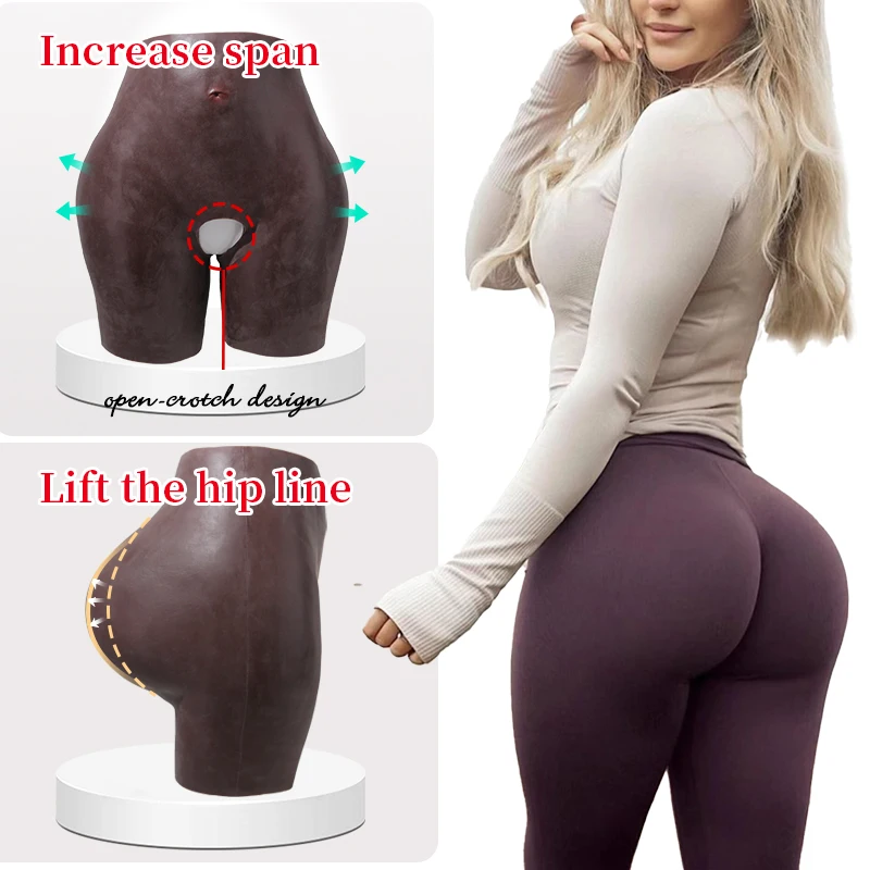 Silicone Butt Enhancement Hipster Crocheted Panty Lifter African Women Open  Crotch High-Rise Sexy Big Ass Quick Dry