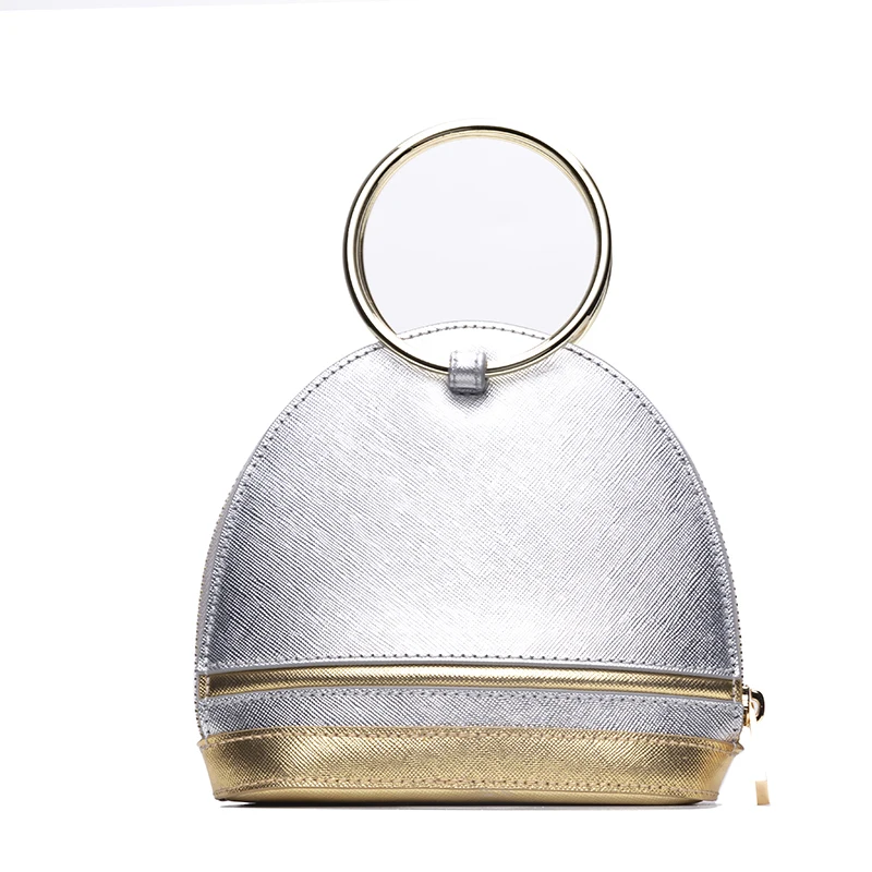 Metallic Silver Mini Bag, Silver Mini Tote Bags Online