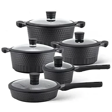  EDENBERG 15-Piece Induction Pot Set, Coated Pots and Pans,  Cooking Pot Set, Induction Pots Set, Cookware Set, Suitable for Induction  Cookers: Home & Kitchen