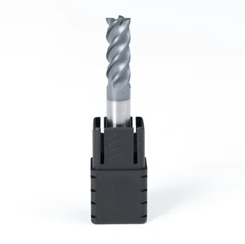 Custom 4-Flute Flat Carbide End Mill CNC Tools 4mm HRC 60 ODM/OEM Support for Material Processing Direct Factory AlCrN Coated