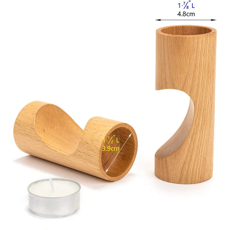 Античные декоративные деревянные искусные Tealight милое сердце праздничное свадебный подсвечник для ужин украшение для стола