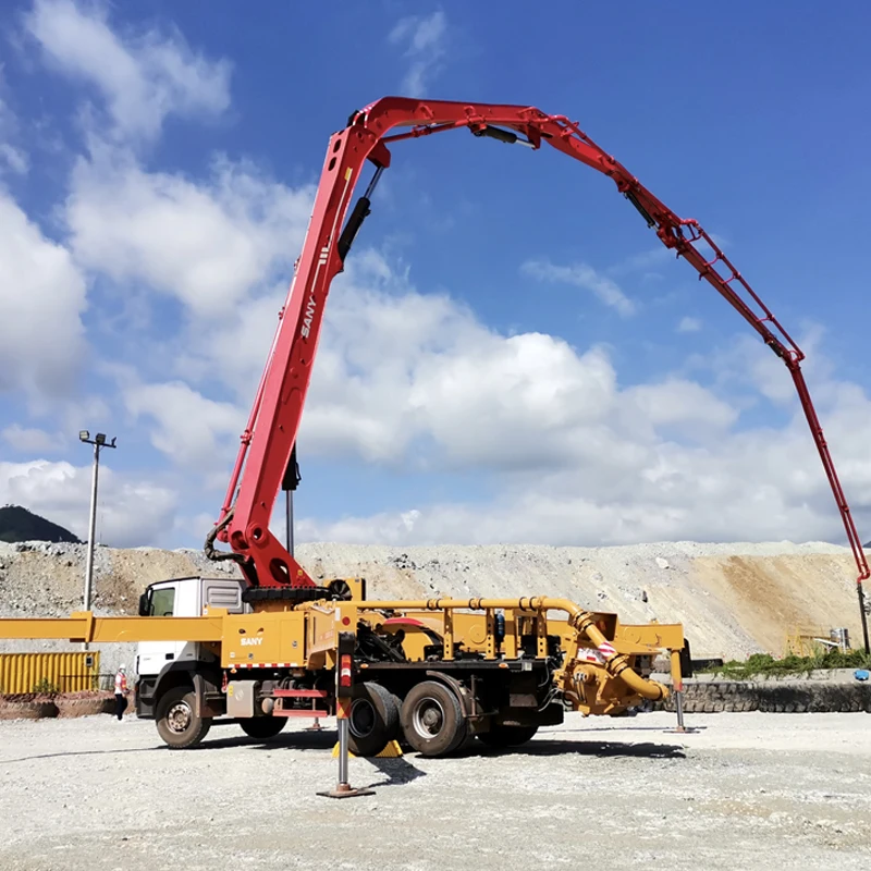 Sany Official Manufacturer Cement Pumper 43m 58 Meter Truck Mounted ...