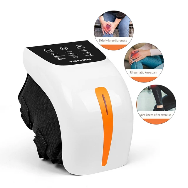 Rechargeable LCD Touch Control Knee Massager with Air Compression Vibration and Heated Features for Knee Pain Relief