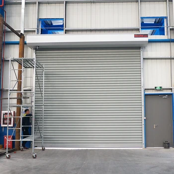 Windproof Roller Shutter Door Automatic Hurricane Steel  Roll up Door