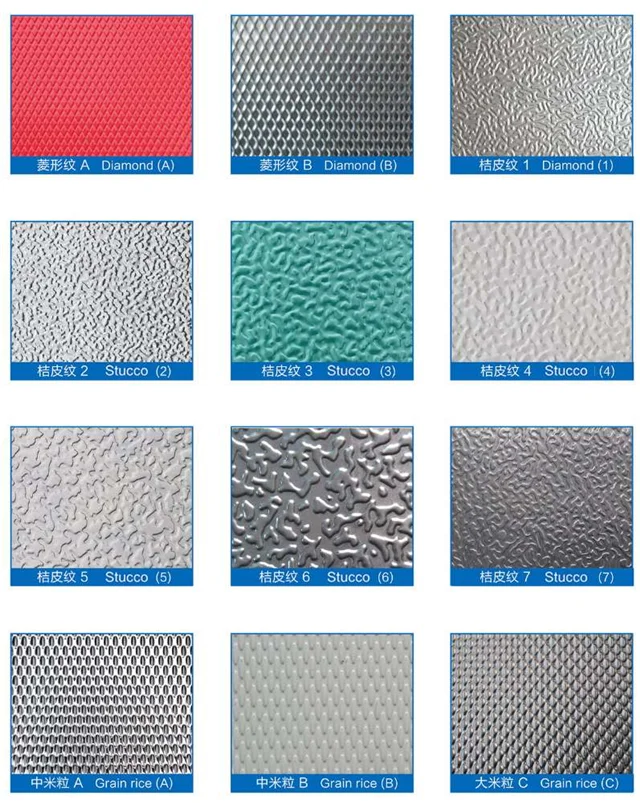 Cheap Price Stucco Embossed Aluminum Cladding Sheet 1050 3003 5052 1060 1070 Orange Peel Pattern Aluminum Plate for Refrigerator