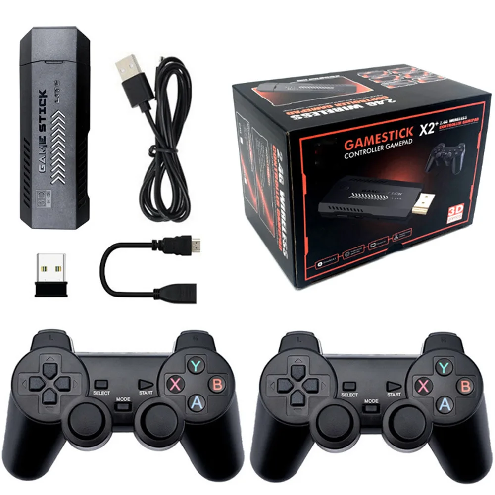 Game Stick 128GB 4k GD10 40000 Games Portable Wireless Controllor  Dropshipping 40 Simuators Retro Video Game