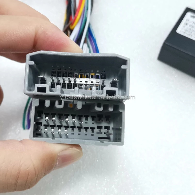 Car 16pin Android Wiring Harness with Canbus for Chrysler Jeep WRANGLER RUBICON COMPASS GRAND Aftermarket Stereo Installation
