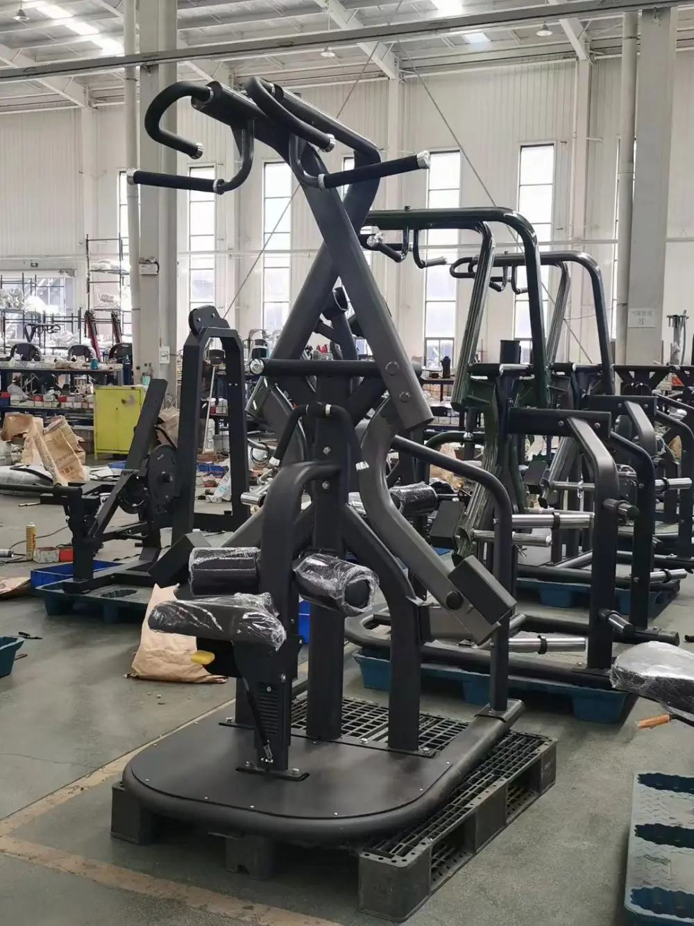X Lat Pulldown Steel Plate Loaded Gym Equipment for Bodybuilding Safety ...