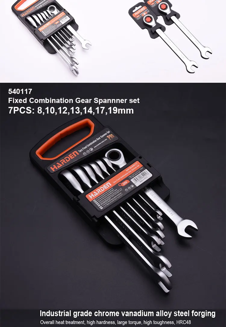 Metric Ratcheting Wrench Ring n Open End Ratchet Spanner Set