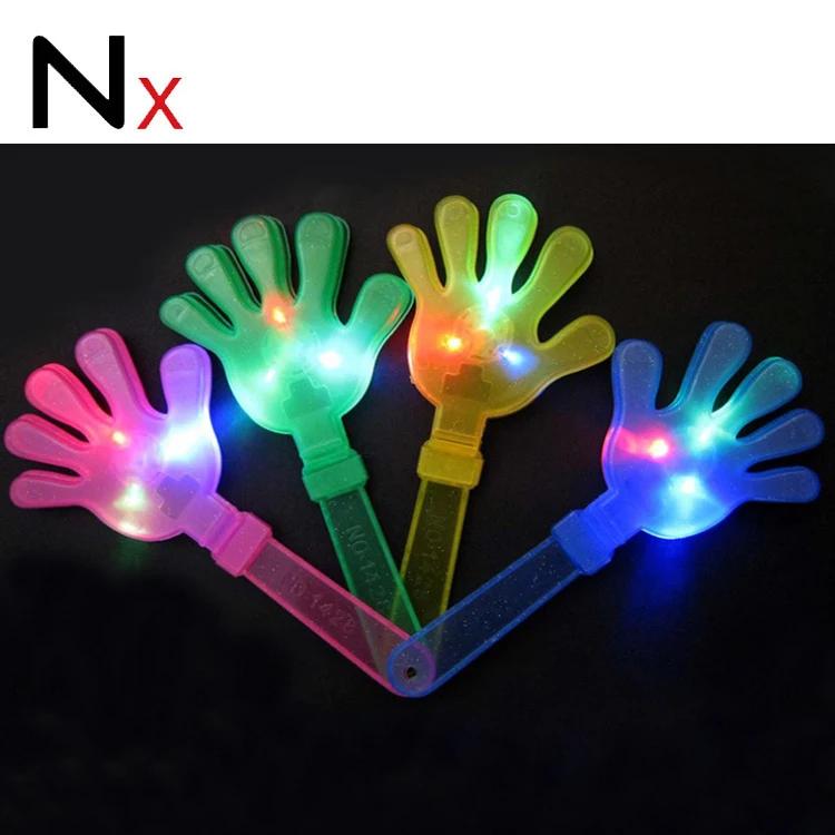 Многофункциональная Пластиковая ручная игрушка в форме ладони карамельного цвета с мигающим светодиодным светом