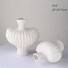 Textured vase, white