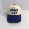 Cappellino da baseball per adulti in beige royal blue per il giorno della partita