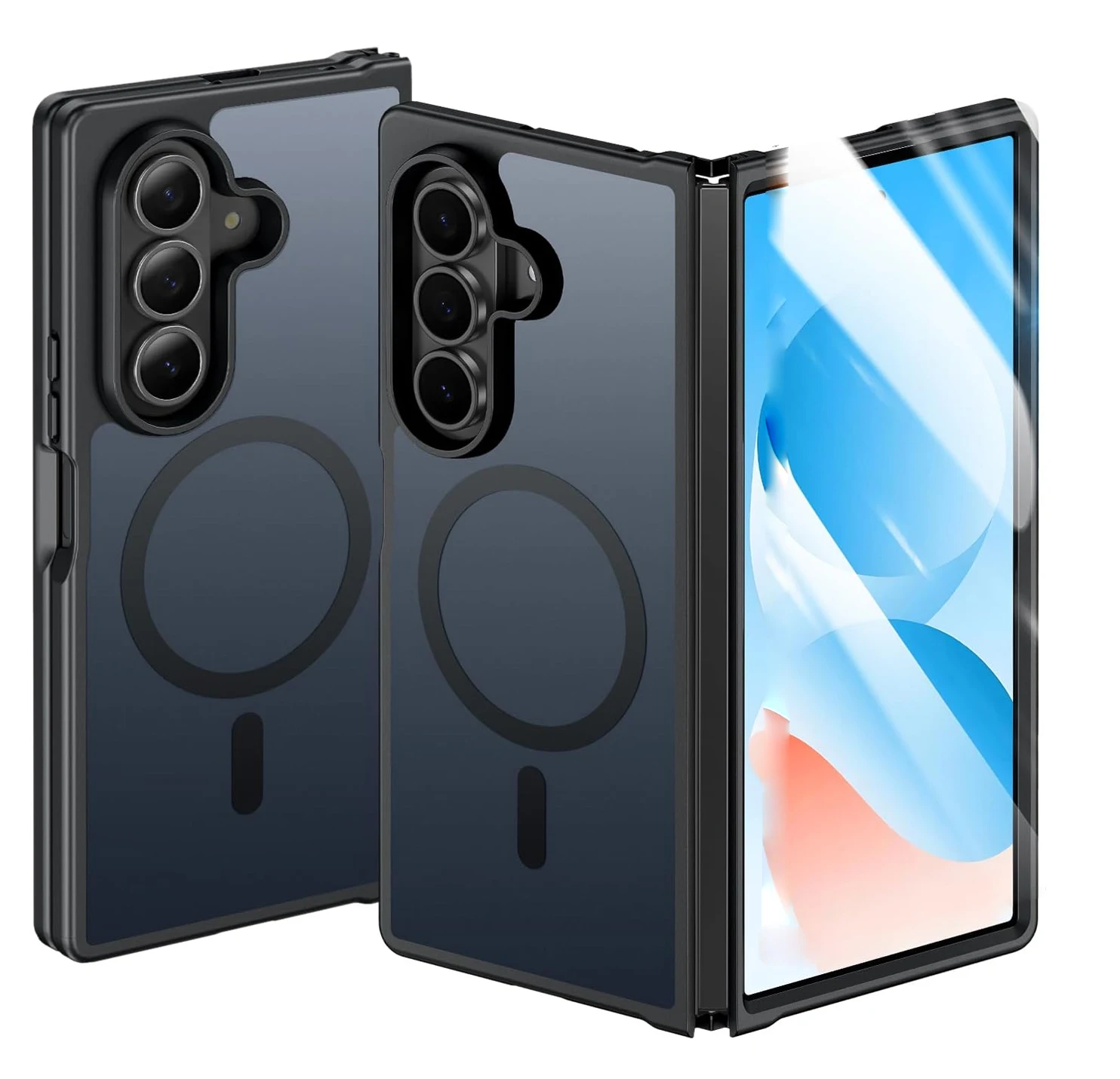 Capa Blindada Magnética 360° com Protetor de Dobradiça e Película para Galaxy Z Fold Series