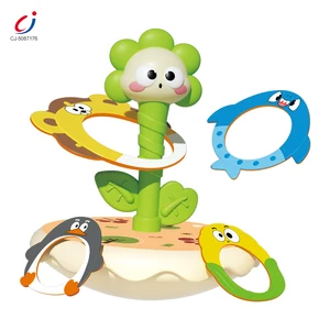 Chengji Kids Sensory Toy Set Custom logo Interaction Throwing Rolling Ring Plastic Colorful Ring Toss Game Toy