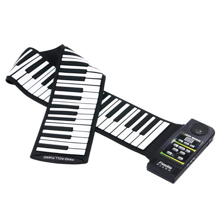Высококачественный музыкальный портативный инструмент для начинающих силиконовый ручной рулон 88 клавиш клавиатура