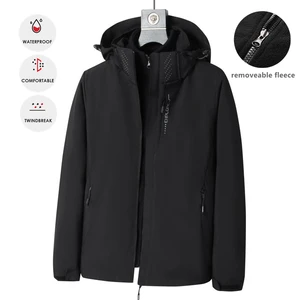 Custom Logo 2pcs Waterproof Fleece Jackets for Women and Men Heavy Winter Clothing with Long Length for Cold Winters