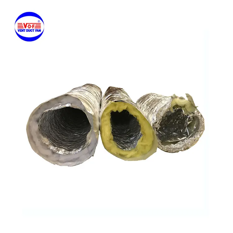HVAC System Aluminum Foil Supply Insulation Flexible Duct 5cm Thick ...