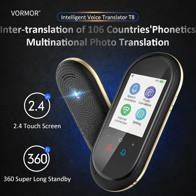 Most popular product Vormor T8 High-end smart portable voice translator  device voice recorder translation Mini pocket translator| Alibaba.com