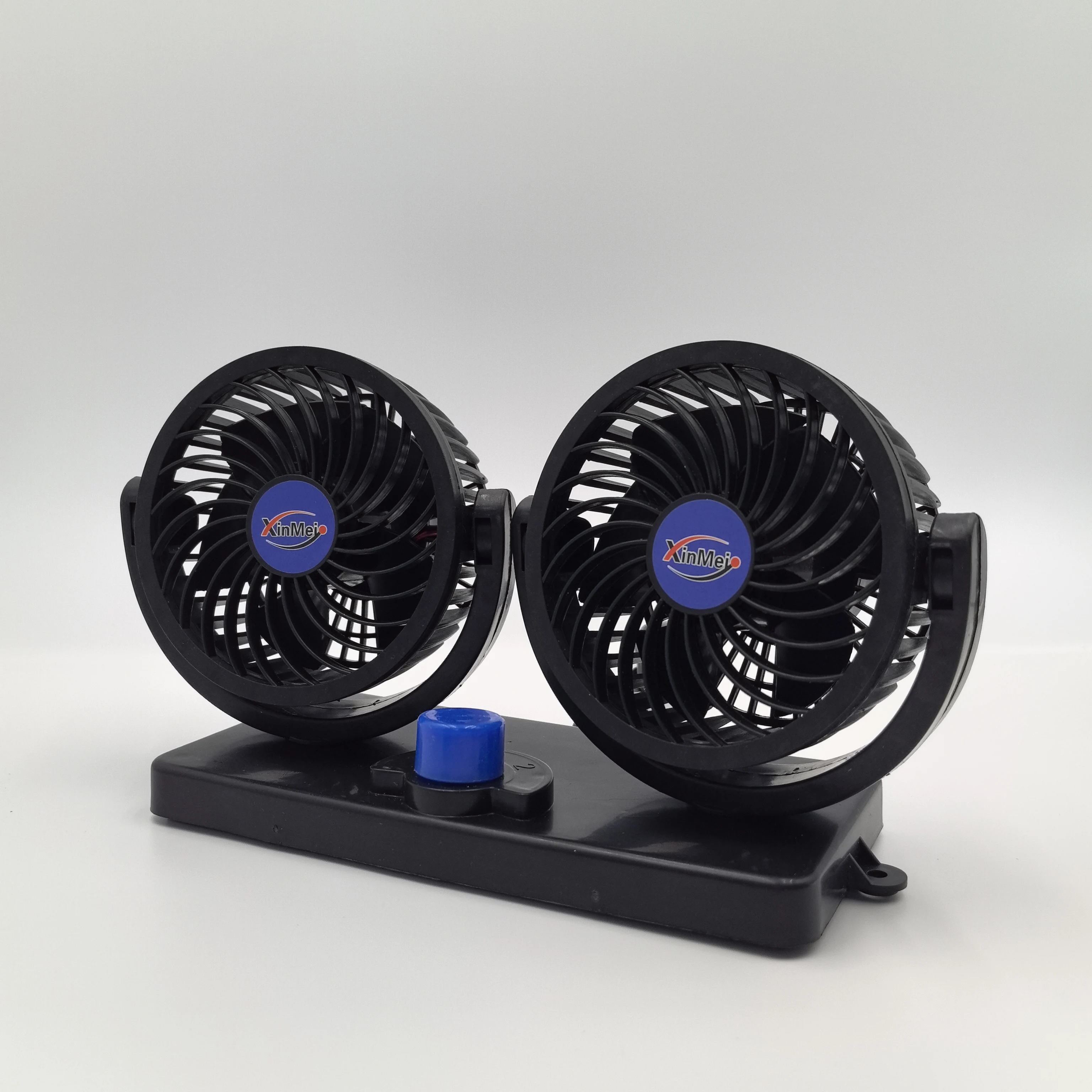 Регулируемый штормовой вентилятор Автомобильный Электрический с низким уровнем шума и 2 головками автомобильный вращением на 360 градусов