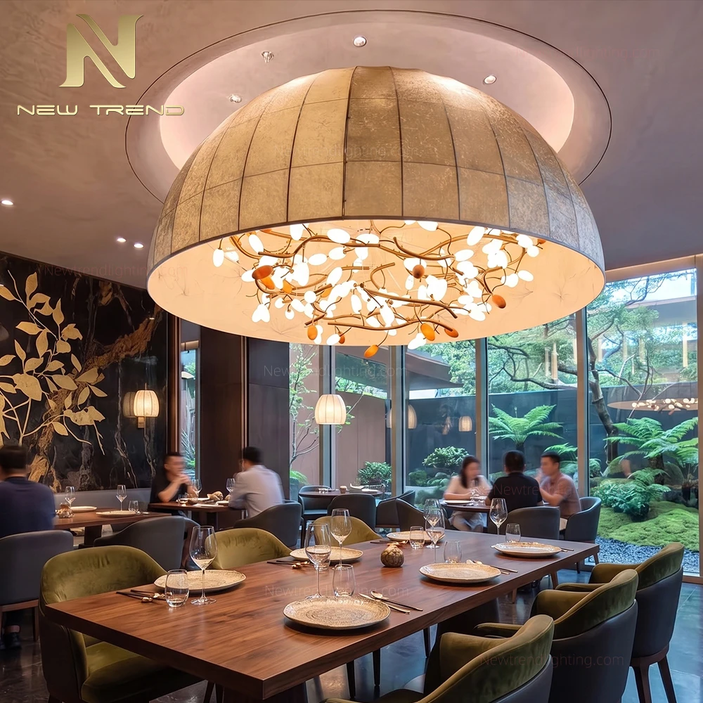 CPL-525 Custom Sculptural LED Chandelier: Oversized Bespoke Statement Lighting Manufacturer for Luxury Hotels & Restaurants